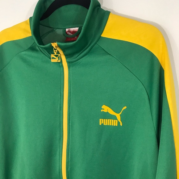 puma yellow track jacket
